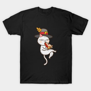 Pilgrim pie eating cat T-Shirt